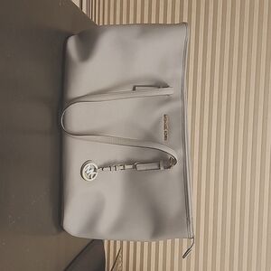 Michael Kors light blue with hint of gray Tote shoulder bag in fabulous shape!!